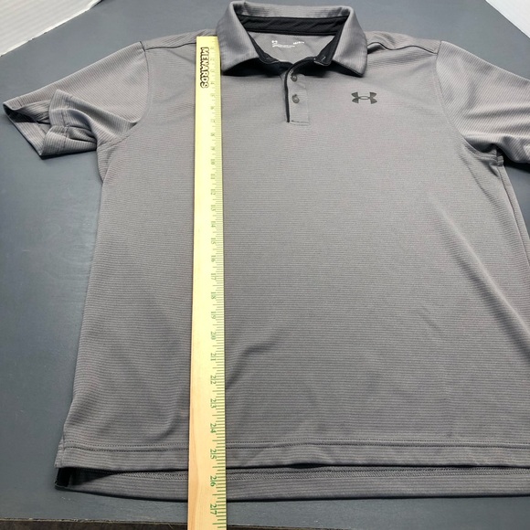 Under Armour Heat Gear Polo Men's Shirt Sz Large Golf Performance Gray - Picture 5 of 8